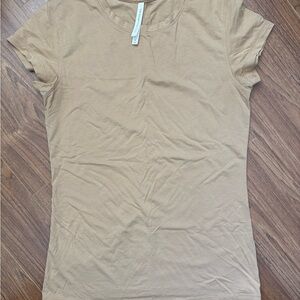 Babaton Tan Short Sleeve Tee